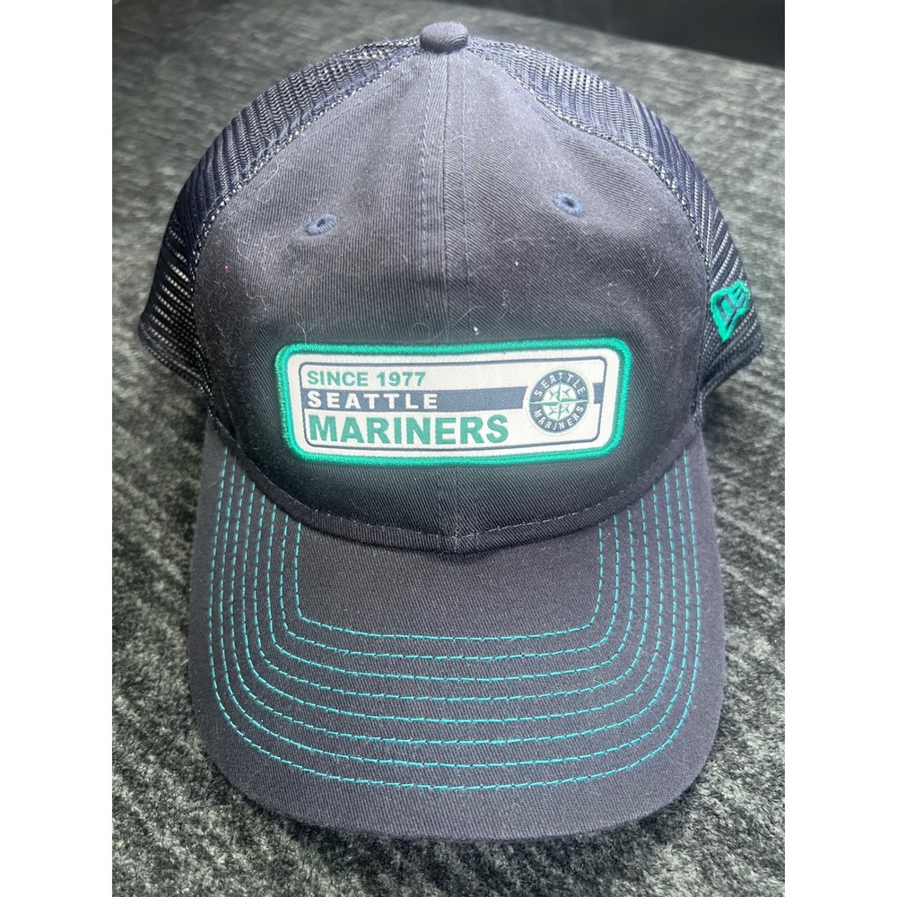 New Era Hat Mens OSFM Navy Seattle Mariners 9TWENTY Trucker Snapback MLB Cap